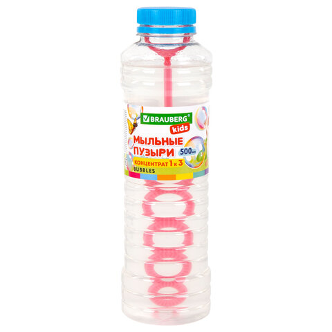 Мыльные пузыри, КОНЦЕНТРАТ, 500 мл, индивидуальная упаковка, BRAUBERG KIDS, 666209