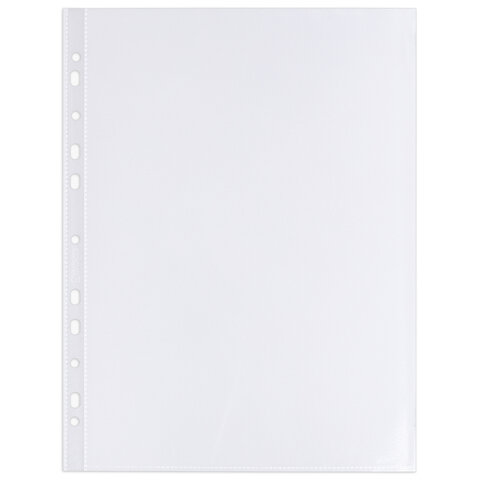 Папки-файлы перфорированные А4 BRAUBERG "EXTRA 1100", КОМПЛЕКТ 50 шт., матовые, ПЛОТНЫЕ, 110 мкм, 229673