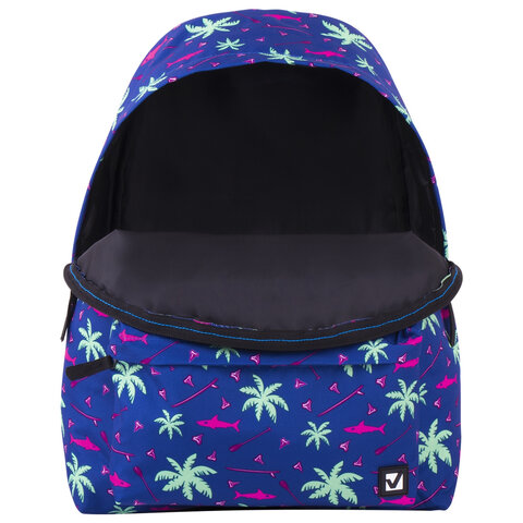 Рюкзак BRAUBERG СИТИ-ФОРМАТ универсальный, "Palm trees", разноцветный, 41х32х14 см, 228864