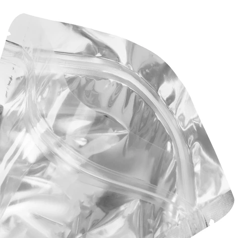 Пакеты дой-пак с замком ZIP LOCK, металлизированная + прозрачная стенка, 160х240 + 40 мм, КОМПЛЕКТ 100 штук, 70 мкм, BRAUBERG, 700685