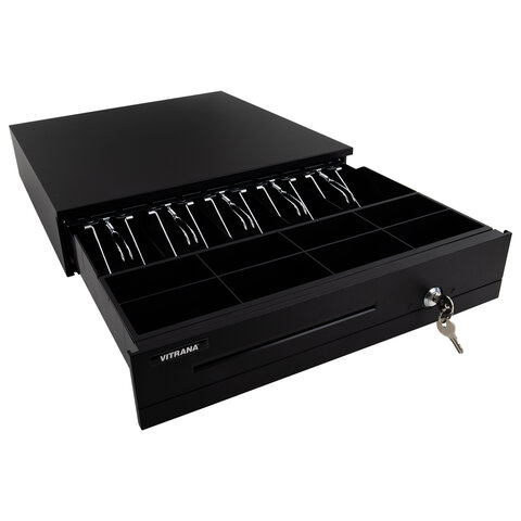 Ящик денежный механический SB-405-B, 405x420x92 мм, ЧЕРНЫЙ, VITRANA (ВИТРАНА), 291407