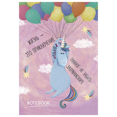 Блокнот МАЛЫЙ ФОРМАТ А6 105x152 мм, 40 л., гребень, фольга, TWIN лак, клетка, "МИКС 5" (8 видов), 099050