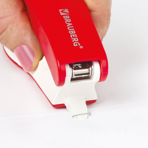 Степлер №10 BRAUBERG "METROPOLIS", до 20 листов, с антистеплером, ассорти, 228751