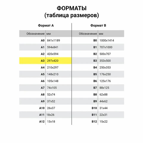 Папка для акварели БОЛЬШАЯ А3, 20 л., 200 г/м2, 297х420 мм, BRAUBERG АКАДЕМИЯ, "Львёнок", 117745