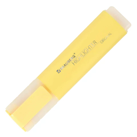 Набор текстовыделителей 6 ЦВЕТОВ, BRAUBERG "ORIGINAL PASTEL", линия письма 1-5 мм, 151698