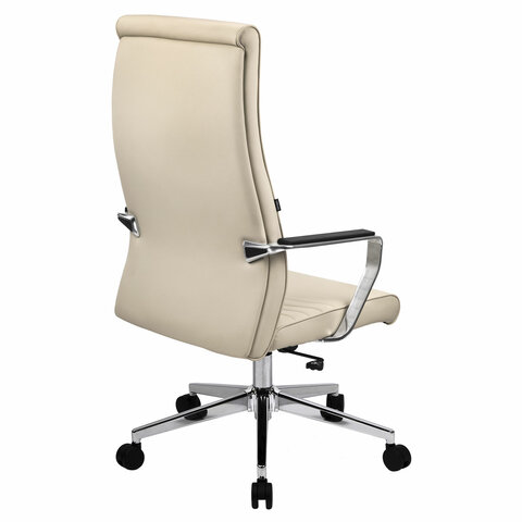 Кресло BRABIX PREMIUM "Solo EX-730", алюминий, хром, экокожа, бежевое, 532937