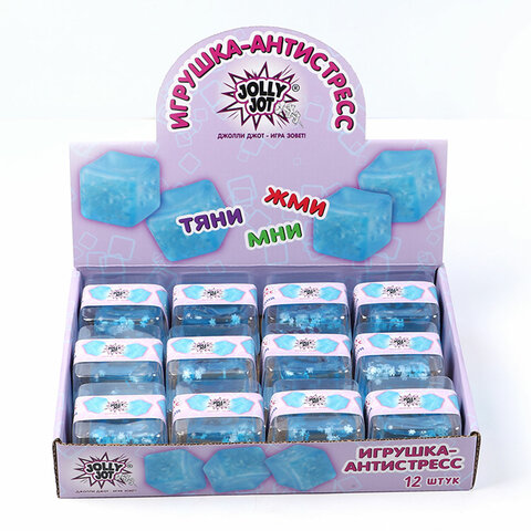 Игрушка-антистресс "КУБИК ЛЬДА", 5 см, дисплей, JOLLY JOT (ДЖОЛЛИ ДЖОТ), 665797