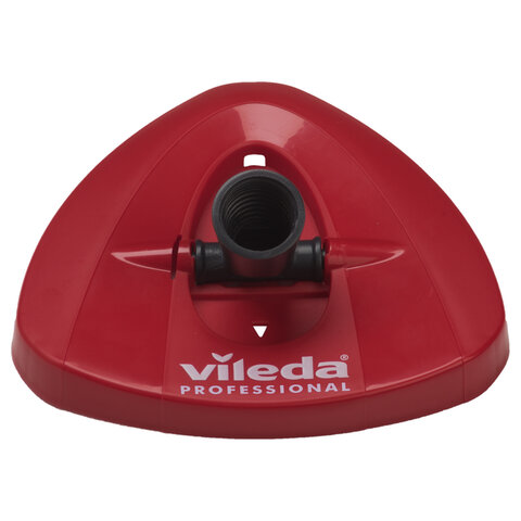 Швабра с отжимом и ведром 10л VILEDA PROFESSIONAL "УльтраСПИН Мини", КОМПЛЕКТ с телескопич. ЧЕРЕНКОМ 84-144 см, насадкой, красный, 158011