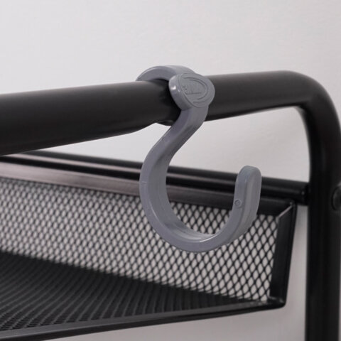 Полка для обуви "Женева-23", 645х270х600 мм, 3 полки, металл, чёрная, ПДО Ж23 Ч