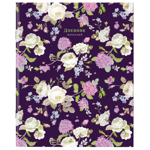 Дневник 1-11 класс 40 л., на скобе, ПИФАГОР, обложка картон, МИКС "Девочки", 107137