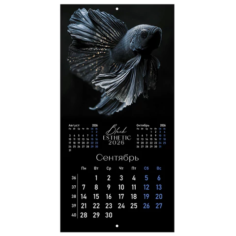 Календарь настенный перекидной 2026 г., BRAUBERG, 12 листов, 28,5х28,5 см, "Black esthetic", 116927