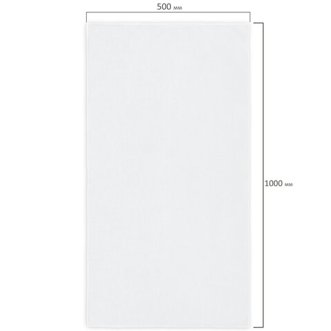 Салфетка из МИКРОФИБРЫ 50х100 см, WHITE ULTRA DENSE OVERLOCK, белая, 280 г/м2, LAIMA HOME, 608226