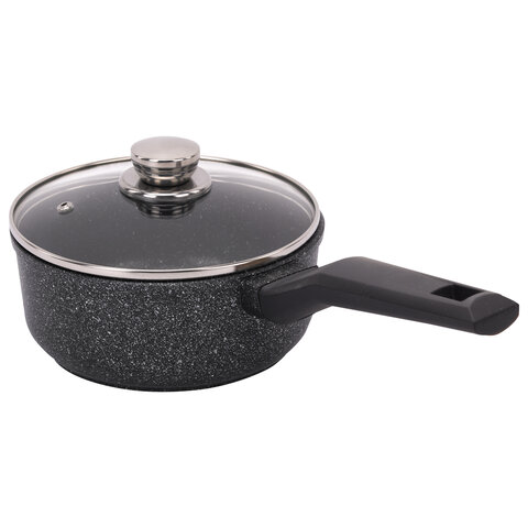 Ковш 1,6 л с крышкой и ручкой, пятислойное антипригарное покрытие, ГАРДАРИКА "Орион", 1616-04-10, 1616-18-10