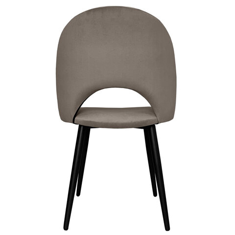 Стулья КОМПЛЕКТ 2 шт., "Luna CF-070", велюр коричневый, каркас металлический, усиленный, черный, BRABIX, 532772