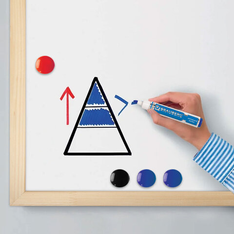 Доска магнитно-маркерная 50х70 см, деревянная рамка, BRAUBERG "Wood", 238795