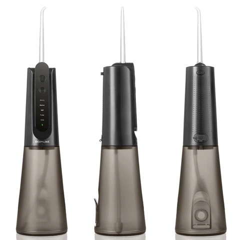 Ирригатор для полости рта REVYLINE RL 670, емкость резервуара 0,27 л, 2 насадки, черный, 9102