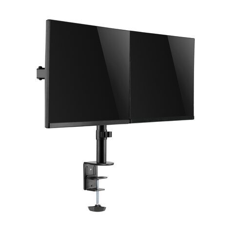 Кронштейн для двух мониторов настольный VESA 75х75, 100х100, 17"-32", до 16 кг, SONNEN STATIC, 455943