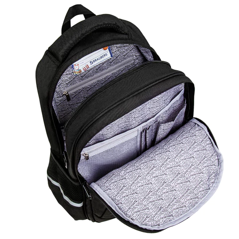 Рюкзак BRAUBERG SOFT, 2 отделения, 3 кармана, "Cool cat", СВЕТЯЩИЙСЯ, 40х31х15 см, 273118