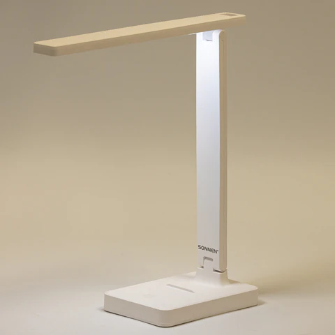 Настольная лампа / светильник беспроводная SONNEN PT-101, USB, LED, 2 Вт, 3 режима, белый, 238776