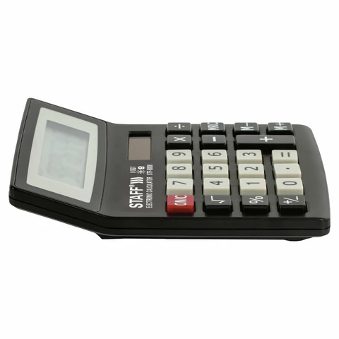 Калькулятор настольный STAFF STF-8008, КОМПАКТНЫЙ (113х87 мм), 8 разрядов, двойное питание, 250147