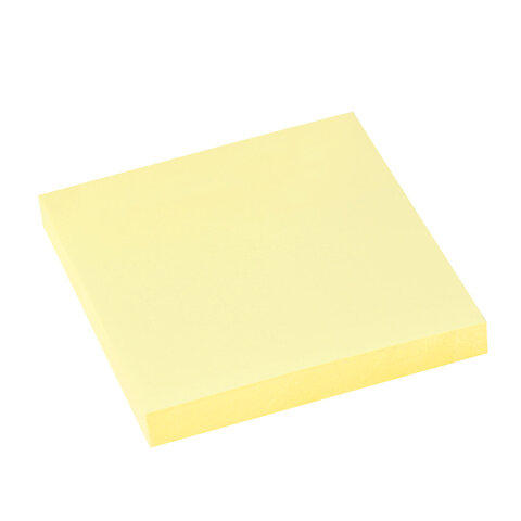 Блок самоклеящийся (стикеры) Z-сложения, BRAUBERG ZigZag, 76х76 мм, 100 л., желтый, для диспенсера, 116681
