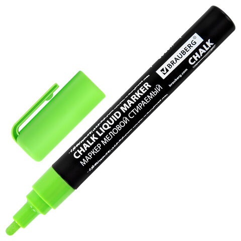 Маркеры меловые CHALK LIQUID MARKER, НЕОН, НАБОР 8 ЦВЕТОВ, 3 мм, стираемые, BRAUBERG "CHALK", 152597