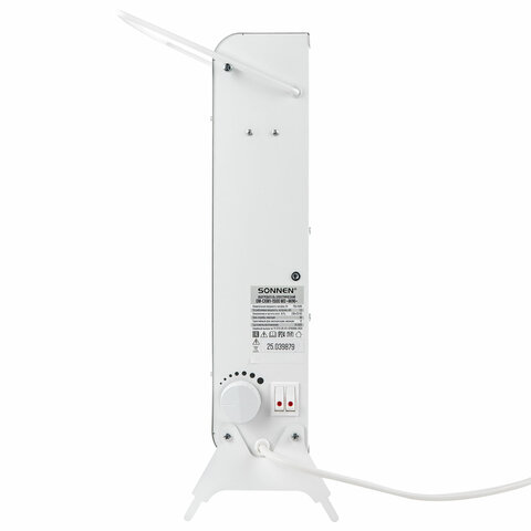 Обогреватель-конвектор SONNEN MINI-1500.2, 1500 Вт, вешалка, Х-образный нагревательный элемент, белый, сделано в России, 457631