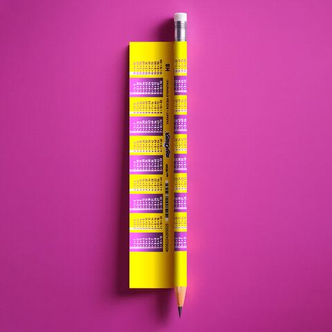 Карандаш чернографитный с таблицей умножения ЮНЛАНДИЯ "ЮНЛАНДИК-МАТЕМАТИК", HB, с ластиком, 181581