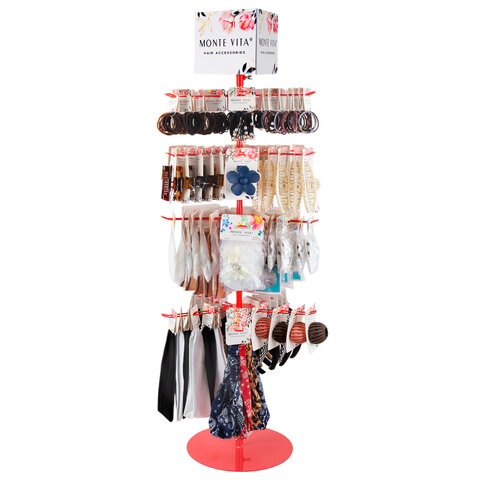 Стойка-вертушка настольная MONTE VITA (МОНТЕ ВИТА), 108х44см, 4 ряда, 22 крючка, 507506