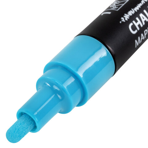 Маркеры меловые CHALK LIQUID MARKER, НЕОН, НАБОР 8 ЦВЕТОВ, 3 мм, стираемые, BRAUBERG "CHALK", 152597
