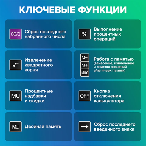 Калькулятор настольный BRAUBERG EXTRA COLOR-12-BKPR (206x155 мм),12 разрядов, двойное питание, ЧЕРНО-ФИОЛЕТОВЫЙ, 250480