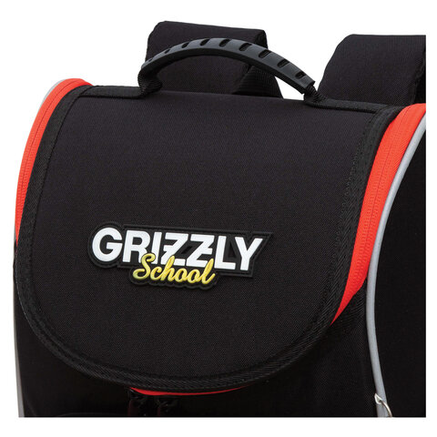 Ранец GRIZZLY анатомическая спинка, с мешком для обуви, для мальчиков, "ASTRONAUT", 33х25х13 см, RAm-385-6/1