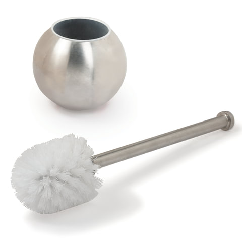 Ершик для унитаза с подставкой в форме шара, нержавеющая сталь, матовый, LAIMA, 601617