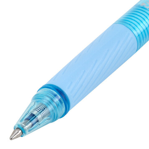 Ручки гелевые стираемые автоматические BRAUBERG "X-ERASE RT PASTEL COLOR", СИНИЕ, НАБОР 4 ШТ., пишущий узел 0,7 мм, линия 0,5 мм, 144426