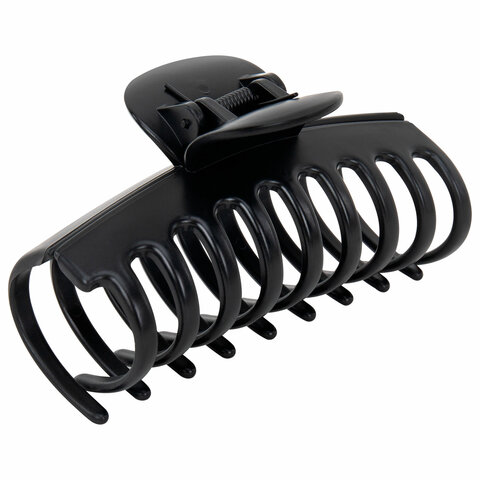 Крабы для волос НАБОР 3 шт., 8,5 см / 8,5 см / 11 см, soft-touch, чёрный, MONTE VITA (МОНТЕ ВИТА), 457032