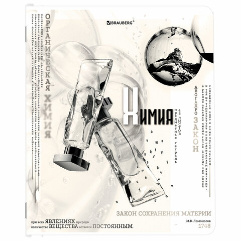 Тетради предметные, КОМПЛЕКТ 12 ПРЕДМЕТОВ, 48 л., матовая ламинация, BRAUBERG, "BLACK&WHITE", 404835