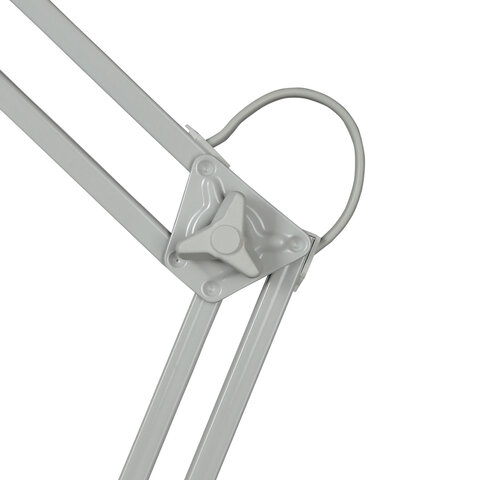 Настольная лампа светильник Дельта на струбцине, ЛЮМИНЕСЦЕНТНАЯ, цоколь 2G7, 11 Вт, серый