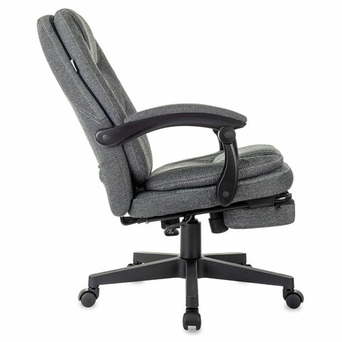 Кресло офисное CH-868MSG-BF, синхромеханизм, вибромодуль, подставка для ног, ткань, серое, 1998751