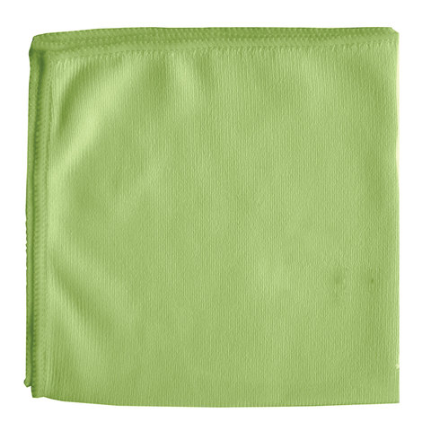 Салфетка из МИКРОФИБРЫ для стекол и зеркал 30х30 см, зеленая, 280 г/м2, LAIMA, 603933