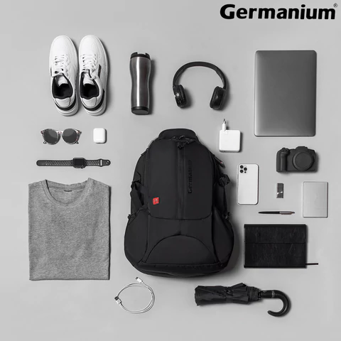 Рюкзак GERMANIUM "S-02" универсальный, с отделением для ноутбука, усиленная ручка, черный, 47х31х16 см, 226948