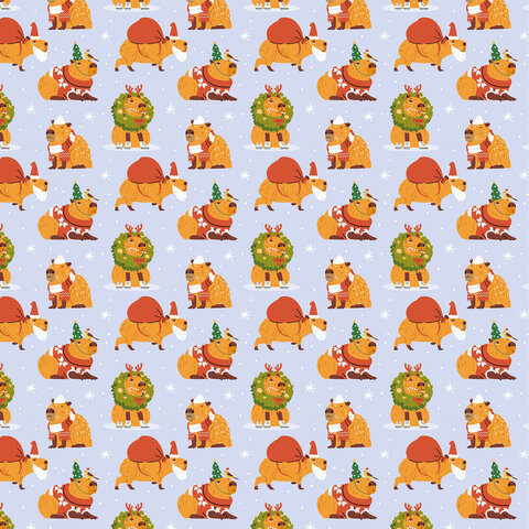 Бумага упаковочная новогодняя "Веселый Новый Год", 70х100 см, 10 дизайнов ассорти, ЗОЛОТАЯ СКАЗКА, 592563