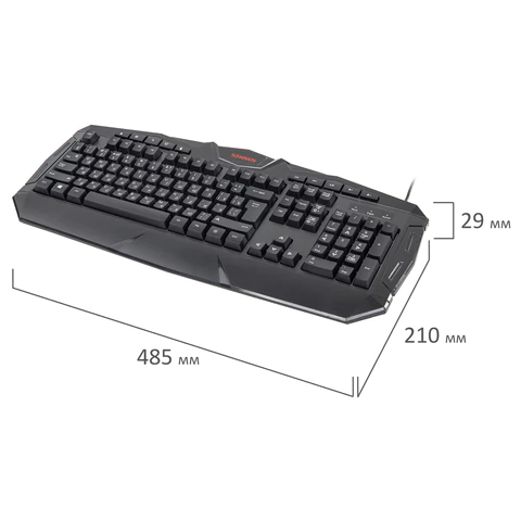 Клавиатура проводная игровая SONNEN Q9M, USB, 114 клавиш, РАДУЖНАЯ LED-подсветка, черная, 513511