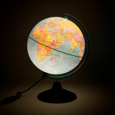 Глобус интерактивный + очки VR, политический, GLOBEN, 25 см с подсветкой, INT12500304