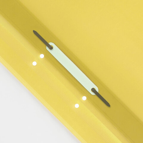 Скоросшиватель пластиковый с перфорацией STAFF, А4, 100/120 мкм, желтый, 271716