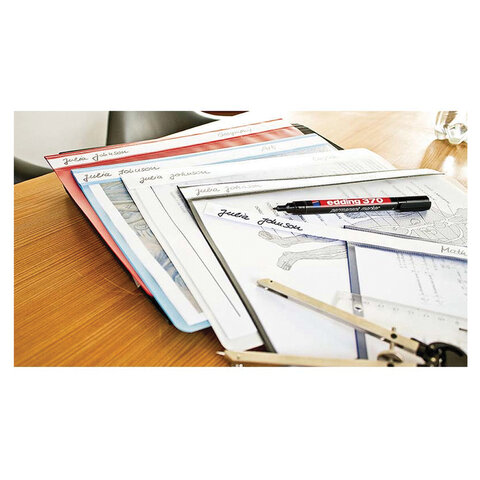 Маркер перманентный (нестираемый) EDDING "370", ЧЕРНЫЙ, круглый наконечник, 1 мм, E-370/1