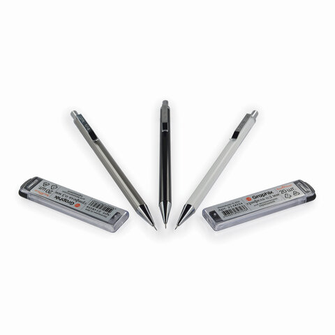 Карандаш механический BRUNO VISCONTI UltraGraphix, металлический корпус ассорти, 0,3 мм, ластик, 21-0033