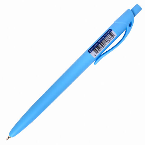 Ручка шариковая масляная автоматическая BRAUBERG "FRUITY Pastel", СИНЯЯ, корпус soft-touch, узел 0,7 мм, линия письма 0,35 мм, 142959