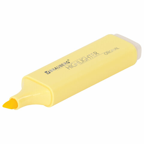 Набор текстовыделителей 4 ЦВЕТА, BRAUBERG "ORIGINAL PASTEL", линия письма 1-5 мм, 151697