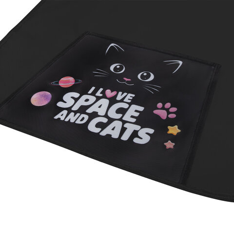 Фартук с нарукавниками для уроков труда ПИФАГОР, 1 карман, 46х54 см, "Dark kitten", 273622