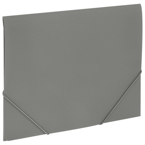 Папка на резинках А4 BRAUBERG PIXEL, серая, до 300 листов, 0,5 мм, 273041